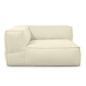 Fotoliu bean bag crem cu tapițerie din țesătură bouclé Mass Corner 150 Left – SLOWDOWN