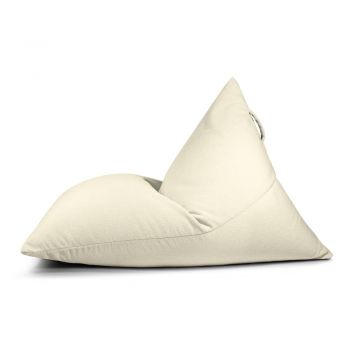 Fotoliu bean bag crem cu tapițerie din țesătură bouclé Razzmatazz – SLOWDOWN