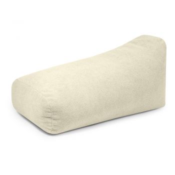 Fotoliu bean bag crem cu tapițerie din țesătură bouclé Snug 130 – SLOWDOWN