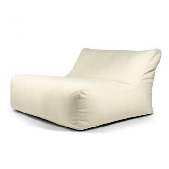 Fotoliu bean bag crem cu tapițerie din țesătură bouclé Sofa Lounge – SLOWDOWN