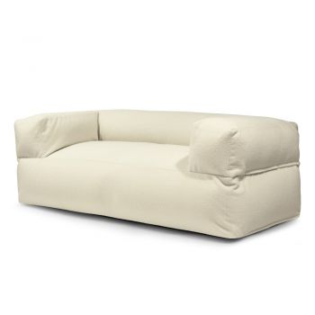 Fotoliu bean bag crem cu tapițerie din țesătură bouclé Sofa MooG – SLOWDOWN