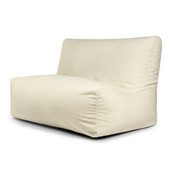 Fotoliu bean bag crem cu tapițerie din țesătură bouclé Sofa Seat Lounge – SLOWDOWN