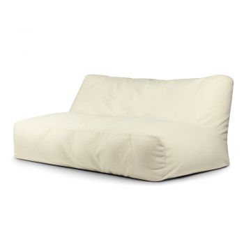 Fotoliu bean bag crem cu tapițerie din țesătură bouclé Sofa Tube 190 – SLOWDOWN