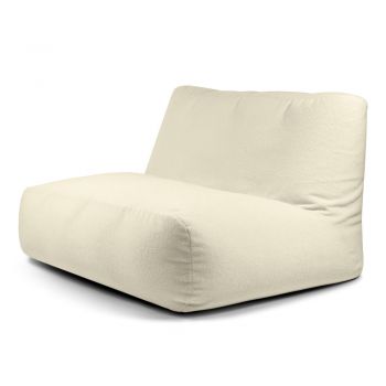 Fotoliu bean bag crem cu tapițerie din țesătură bouclé Sofa Tube – SLOWDOWN