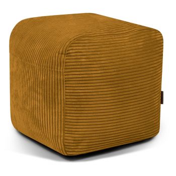 Fotoliu bean bag galben muștar cu tapițerie din catifea reiată Plus 50 Lounge – SLOWDOWN