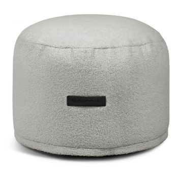 Fotoliu bean bag gri deschis cu tapițerie din țesătură bouclé Mini – SLOWDOWN