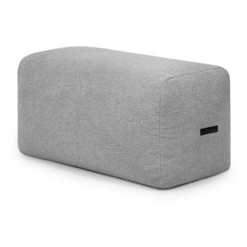 Fotoliu bean bag gri deschis cu tapițerie din țesătură bouclé Plus 100 Lounge – SLOWDOWN