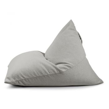 Fotoliu bean bag gri deschis cu tapițerie din țesătură bouclé Razz – SLOWDOWN