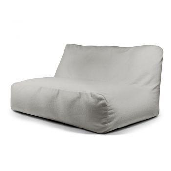 Fotoliu bean bag gri deschis cu tapițerie din țesătură bouclé Sofa Tube 160 – SLOWDOWN
