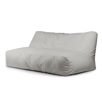 Fotoliu bean bag gri deschis cu tapițerie din țesătură bouclé Sofa Tube 190 – SLOWDOWN