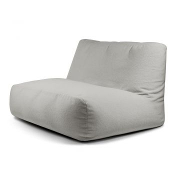 Fotoliu bean bag gri deschis cu tapițerie din țesătură bouclé Sofa Tube – SLOWDOWN