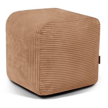 Fotoliu bean bag maro cu tapițerie din catifea reiată Plus 50 Lounge – SLOWDOWN