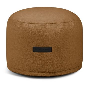 Fotoliu bean bag maro cu tapițerie din țesătură bouclé Mini – SLOWDOWN