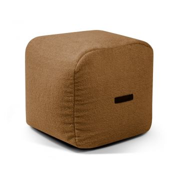 Fotoliu bean bag maro cu tapițerie din țesătură bouclé Plus 50 Lounge – SLOWDOWN