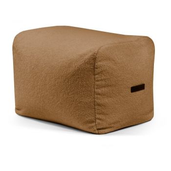 Fotoliu bean bag maro cu tapițerie din țesătură bouclé Plus 70 Lounge – SLOWDOWN