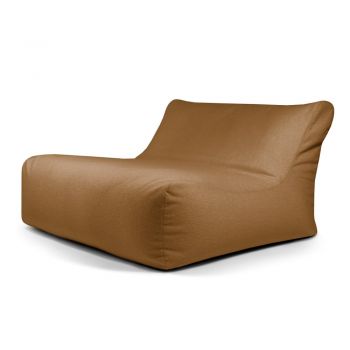 Fotoliu bean bag maro cu tapițerie din țesătură bouclé Sofa Lounge – SLOWDOWN