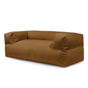 Fotoliu bean bag maro cu tapițerie din țesătură bouclé Sofa MooG – SLOWDOWN