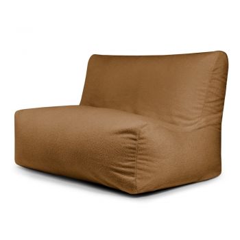 Fotoliu bean bag maro cu tapițerie din țesătură bouclé Sofa Seat Lounge – SLOWDOWN