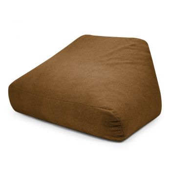 Fotoliu bean bag maro cu tapițerie din țesătură bouclé Sofa Snug – SLOWDOWN