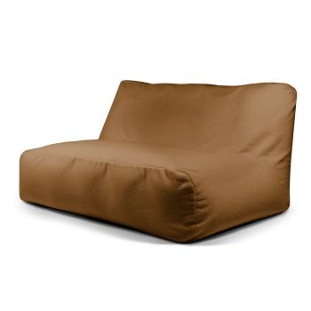 Fotoliu bean bag maro cu tapițerie din țesătură bouclé Sofa Tube 160 – SLOWDOWN