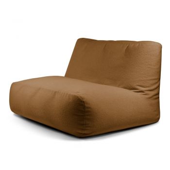 Fotoliu bean bag maro cu tapițerie din țesătură bouclé Sofa Tube – SLOWDOWN