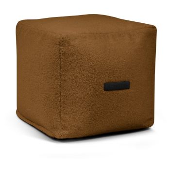 Fotoliu bean bag maro cu tapițerie din țesătură bouclé Up! MooG – SLOWDOWN