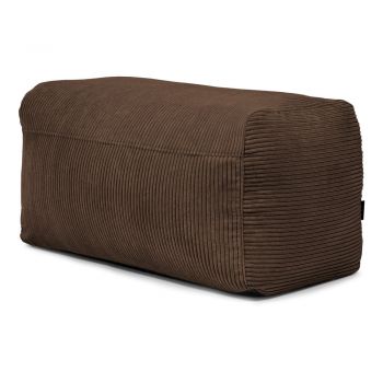 Fotoliu bean bag maro închis cu tapițerie din catifea reiată Plus 100 Lounge – SLOWDOWN