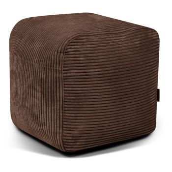 Fotoliu bean bag maro închis cu tapițerie din catifea reiată Plus 50 Lounge – SLOWDOWN
