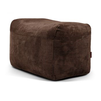 Fotoliu bean bag maro închis cu tapițerie din catifea reiată Plus 70 Lounge – SLOWDOWN