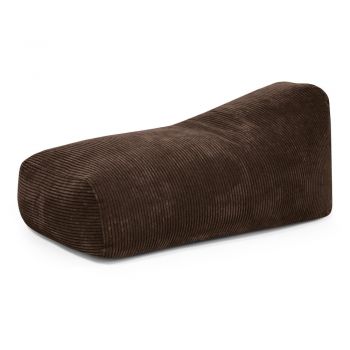 Fotoliu bean bag maro închis cu tapițerie din catifea reiată Snug 130 – SLOWDOWN