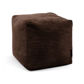 Fotoliu bean bag maro închis cu tapițerie din catifea reiată Up! MooG – SLOWDOWN