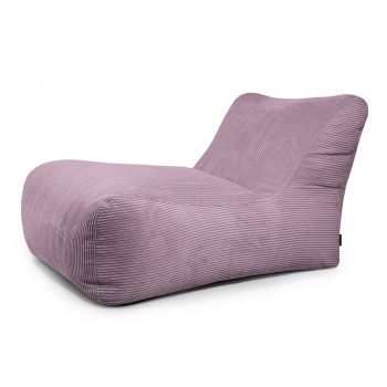 Fotoliu bean bag mov cu tapițerie din catifea reiată Lounge 100 – SLOWDOWN