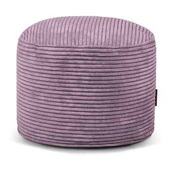 Fotoliu bean bag mov cu tapițerie din catifea reiată Mini – SLOWDOWN