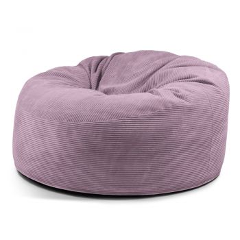 Fotoliu bean bag mov cu tapițerie din catifea reiată Om 135 – SLOWDOWN