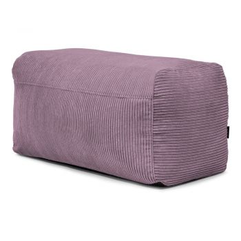 Fotoliu bean bag mov cu tapițerie din catifea reiată Plus 100 Lounge – SLOWDOWN
