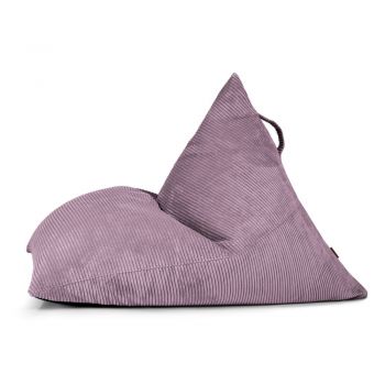Fotoliu bean bag mov cu tapițerie din catifea reiată Razz – SLOWDOWN