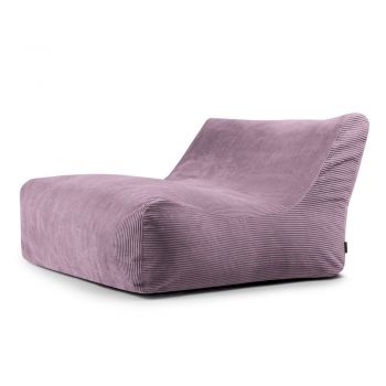 Fotoliu bean bag mov cu tapițerie din catifea reiată Sofa Lounge – SLOWDOWN