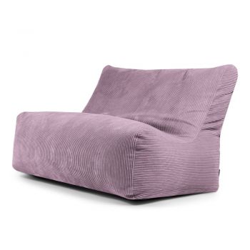 Fotoliu bean bag mov cu tapițerie din catifea reiată Sofa Seat Lounge – SLOWDOWN