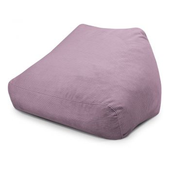 Fotoliu bean bag mov cu tapițerie din catifea reiată Sofa Snug – SLOWDOWN