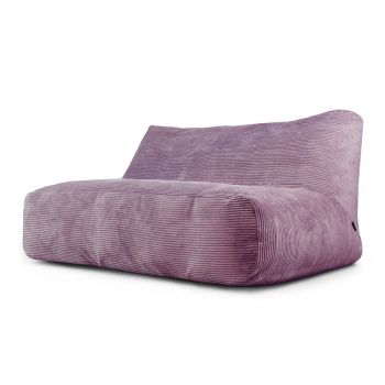 Fotoliu bean bag mov cu tapițerie din catifea reiată Sofa Tube 160 – SLOWDOWN