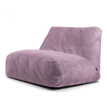 Fotoliu bean bag mov cu tapițerie din catifea reiată Sofa Tube – SLOWDOWN