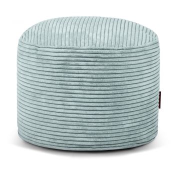 Fotoliu bean bag verde mentă cu tapițerie din catifea reiată Mini – SLOWDOWN