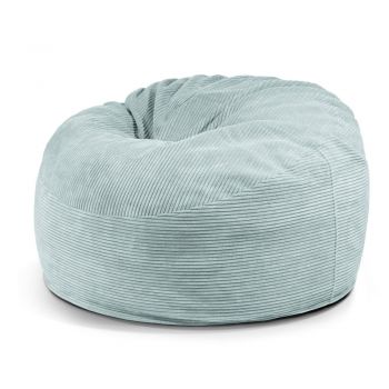 Fotoliu bean bag verde mentă cu tapițerie din catifea reiată Om 110 – SLOWDOWN