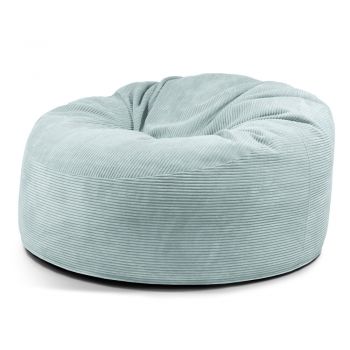 Fotoliu bean bag verde mentă cu tapițerie din catifea reiată Om 135 – SLOWDOWN