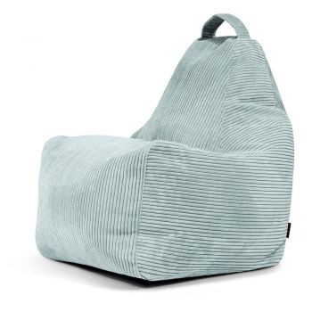 Fotoliu bean bag verde mentă cu tapițerie din catifea reiată Play Amuse – SLOWDOWN