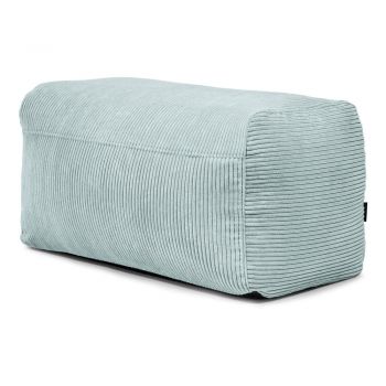 Fotoliu bean bag verde mentă cu tapițerie din catifea reiată Plus 100 Lounge – SLOWDOWN