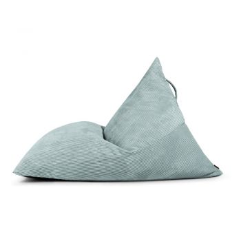 Fotoliu bean bag verde mentă cu tapițerie din catifea reiată Razzmatazz – SLOWDOWN