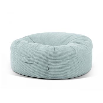 Fotoliu bean bag verde mentă cu tapițerie din catifea reiată Roll 135 – SLOWDOWN