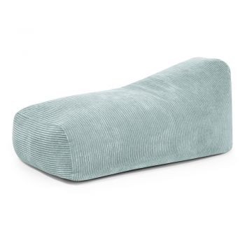 Fotoliu bean bag verde mentă cu tapițerie din catifea reiată Snug 130 – SLOWDOWN