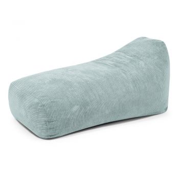 Fotoliu bean bag verde mentă cu tapițerie din catifea reiată Snug Long 140 – SLOWDOWN